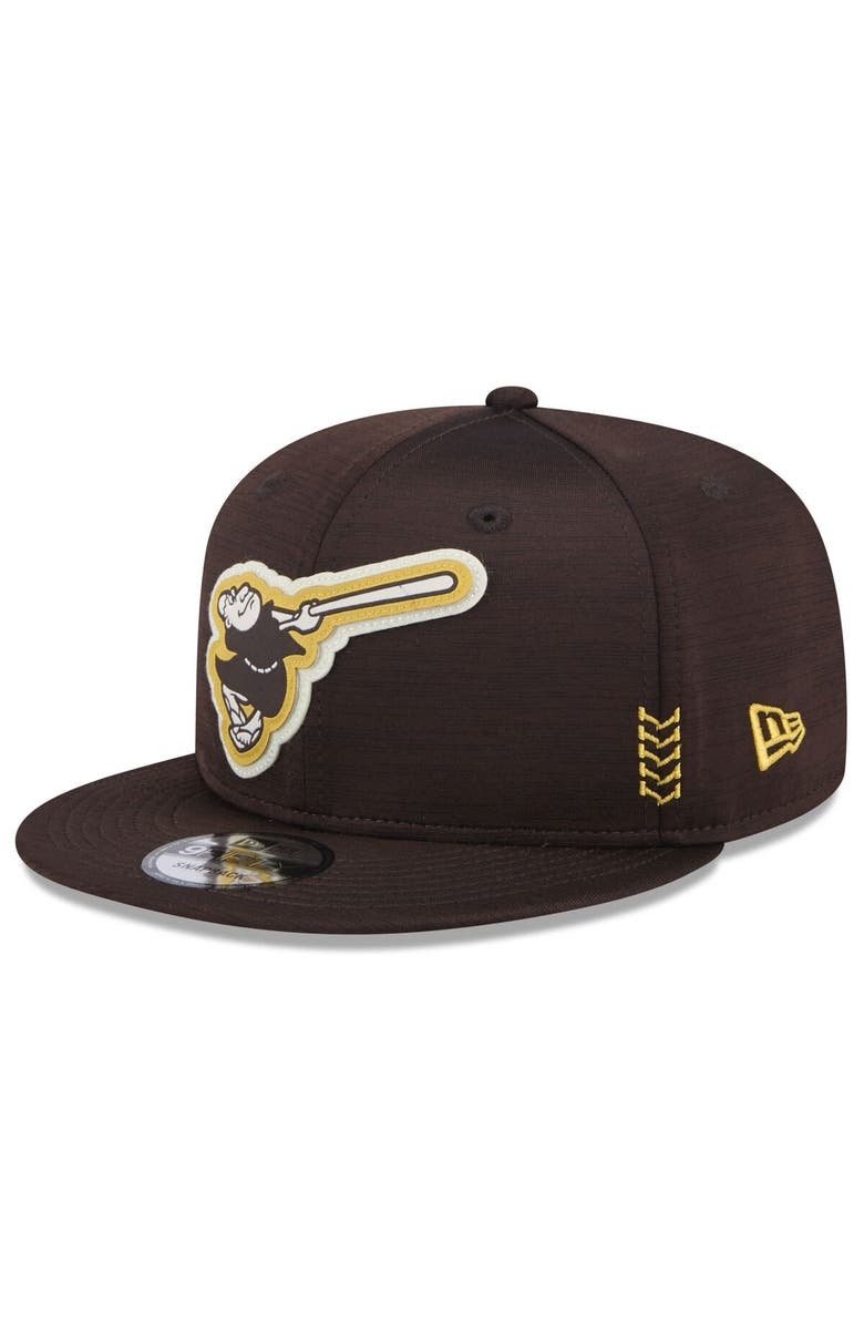 New Era Men's New Era  Brown San Diego Padres 2024 Clubhouse 9FIFTY Snapback Hat, Main, color, 