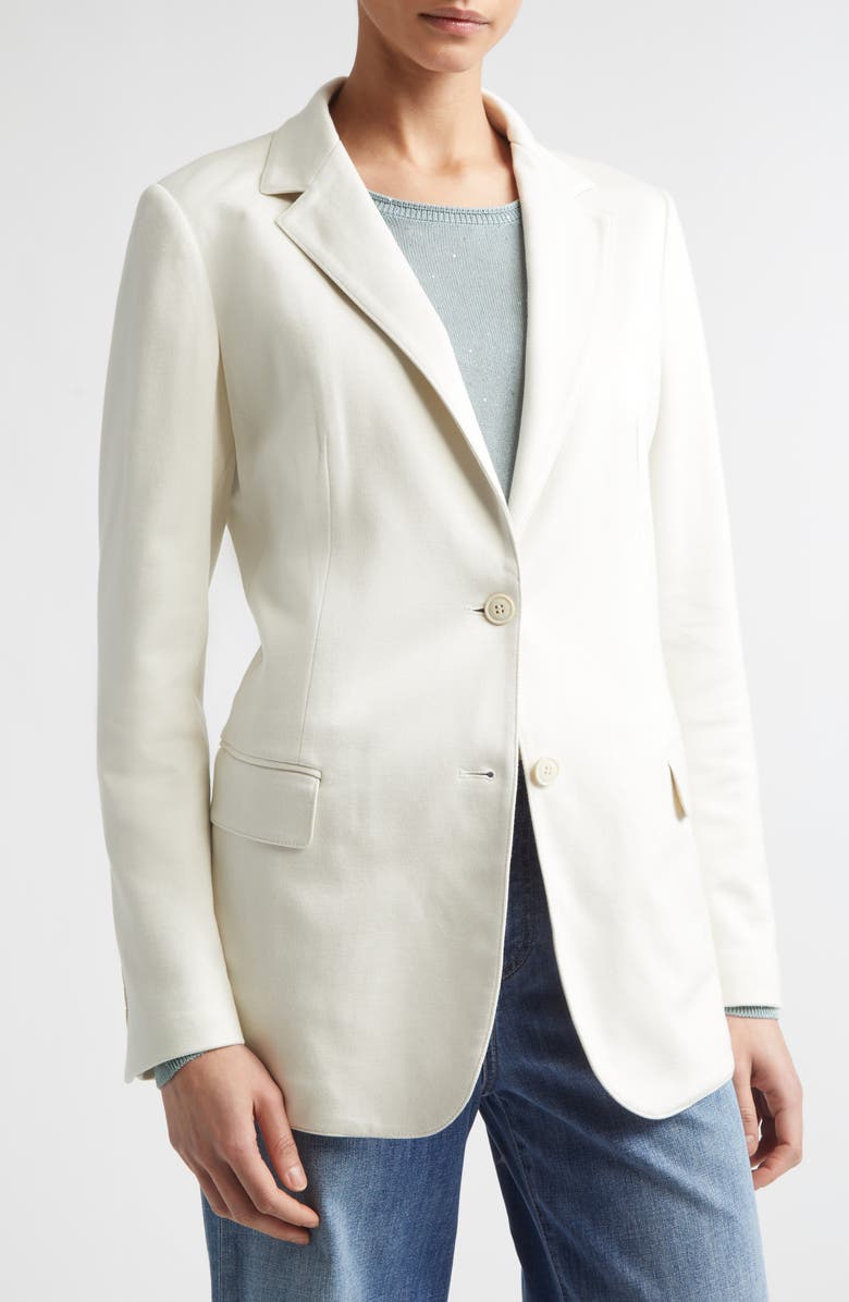 Eleventy Cotton Blend Knit Jacket with Hoodie Bib Inset, Alternate, color, 