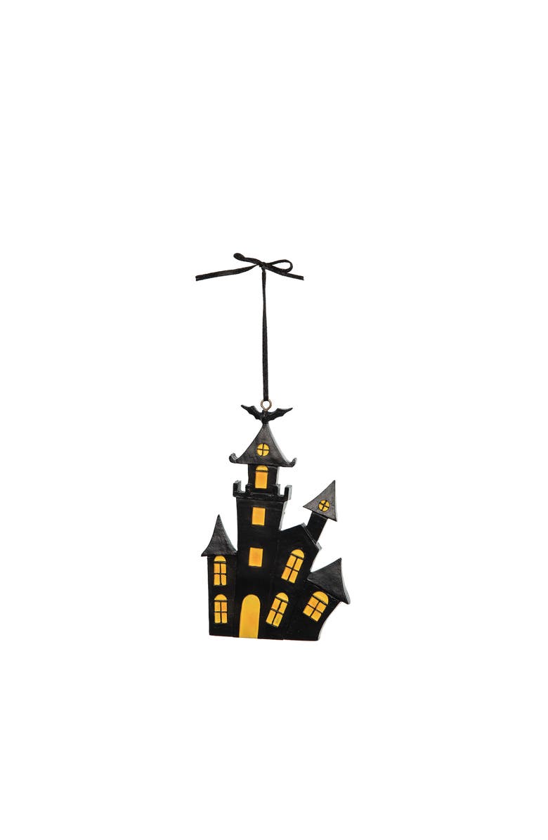 Gallerie II Haunted House Gathered Traditions Joe Spencer Halloween Ornament, Main, color, Black