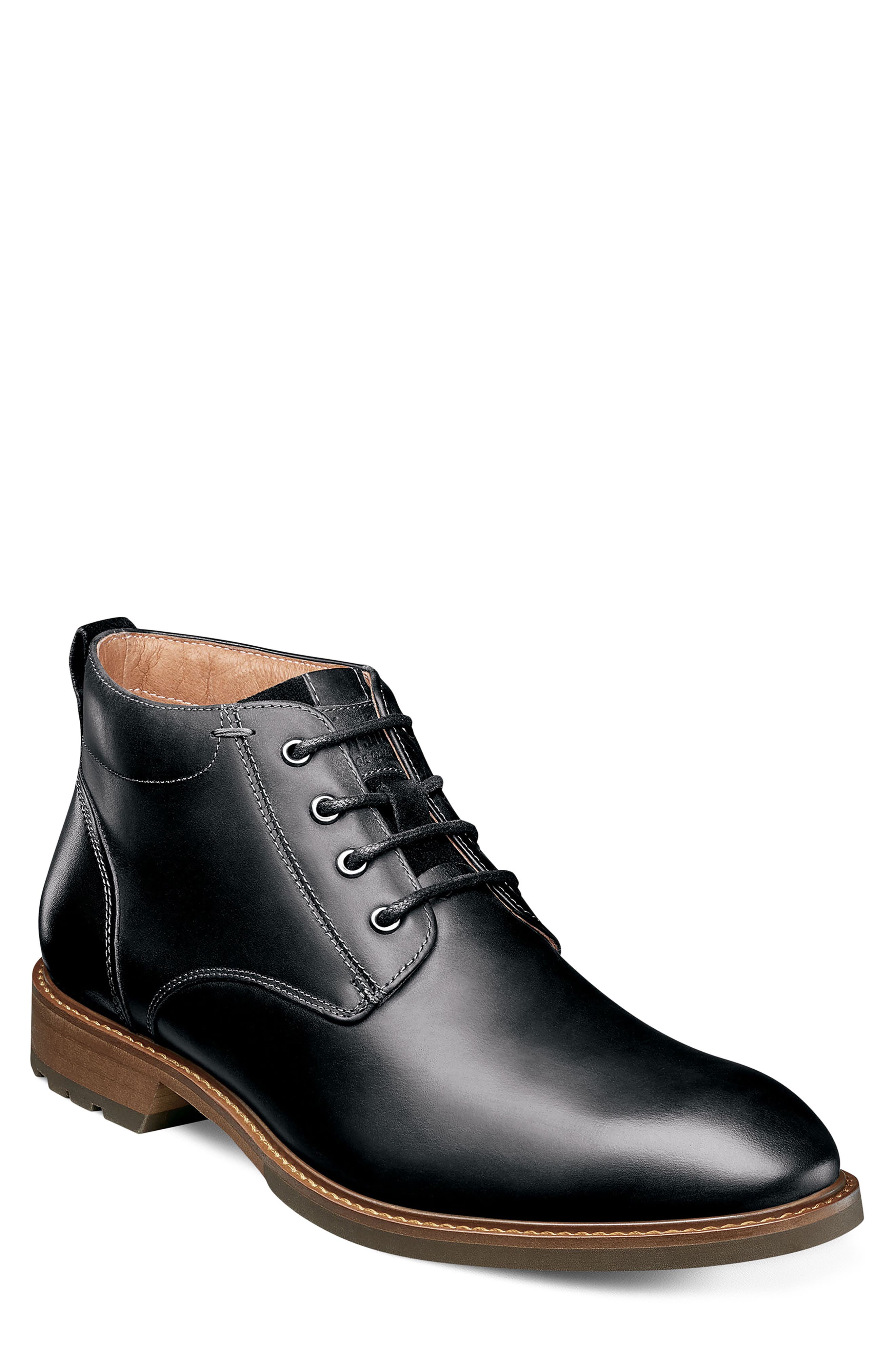 Florsheim Lodge Plain Toe Boot, Main, color, Black Ch