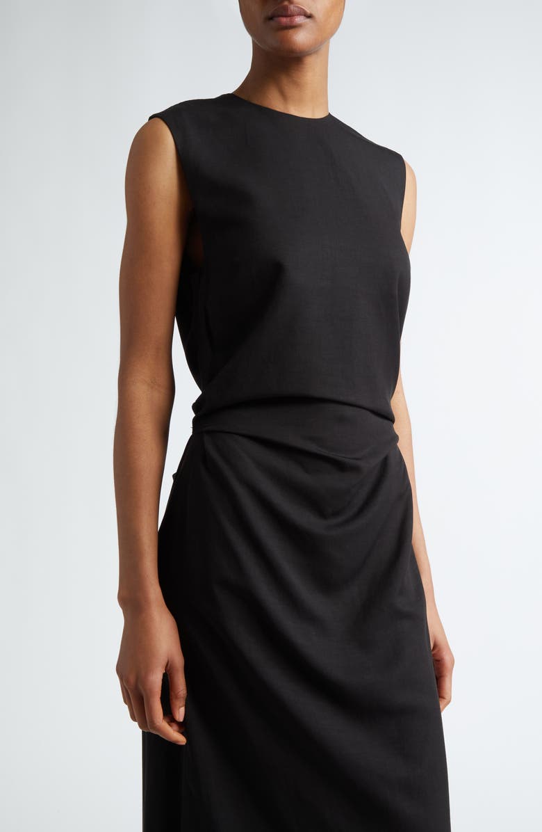 TOTEME Tie Waist Fluid Drape Maxi Dress, Alternate, color,