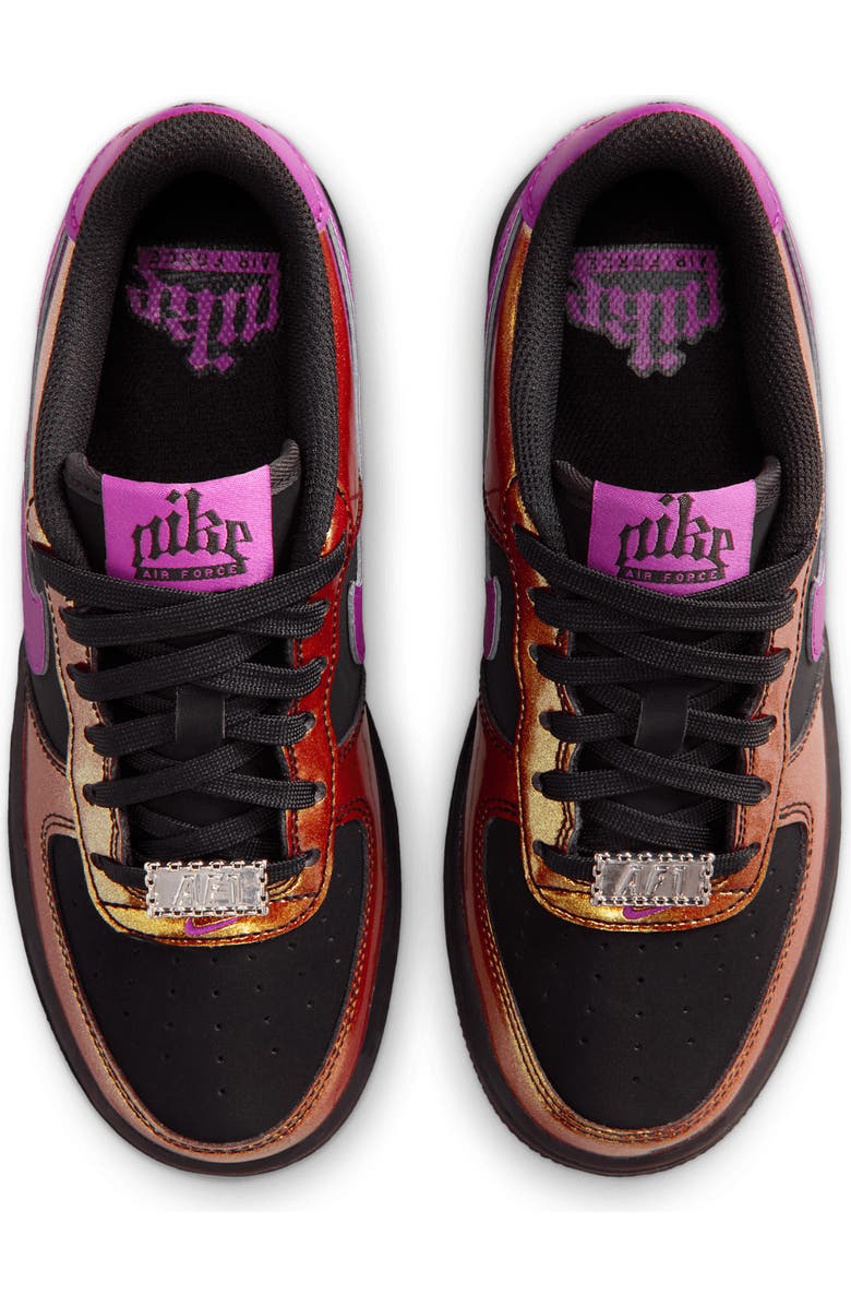 Nike Kids' Air Force 1 LV8 4 Sneaker, Alternate, color, Black/ Bold Berry