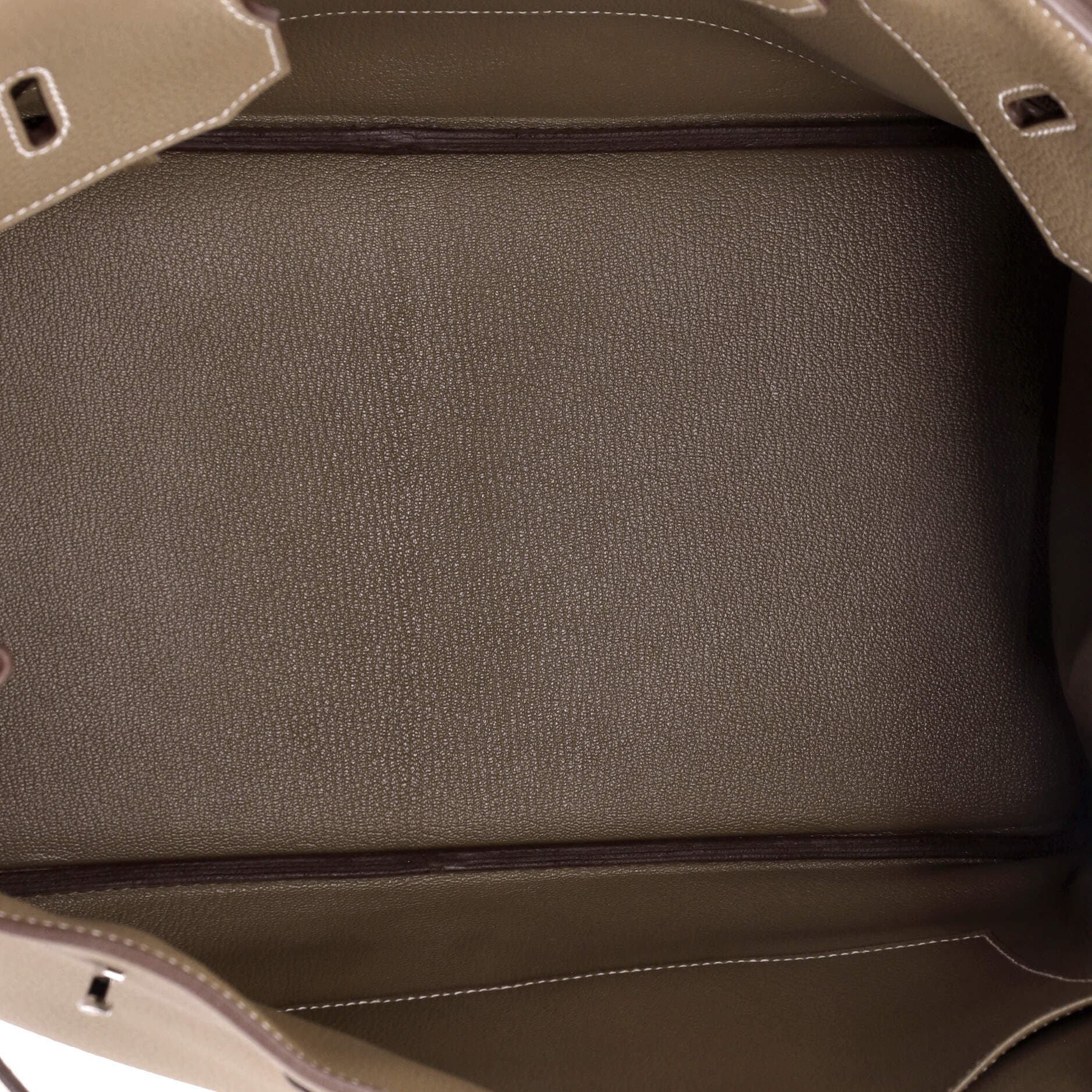 Pre-Owned Hermes Birkin Handbag Grey Togo with Palladium Hardware 40, Alternate, color, 