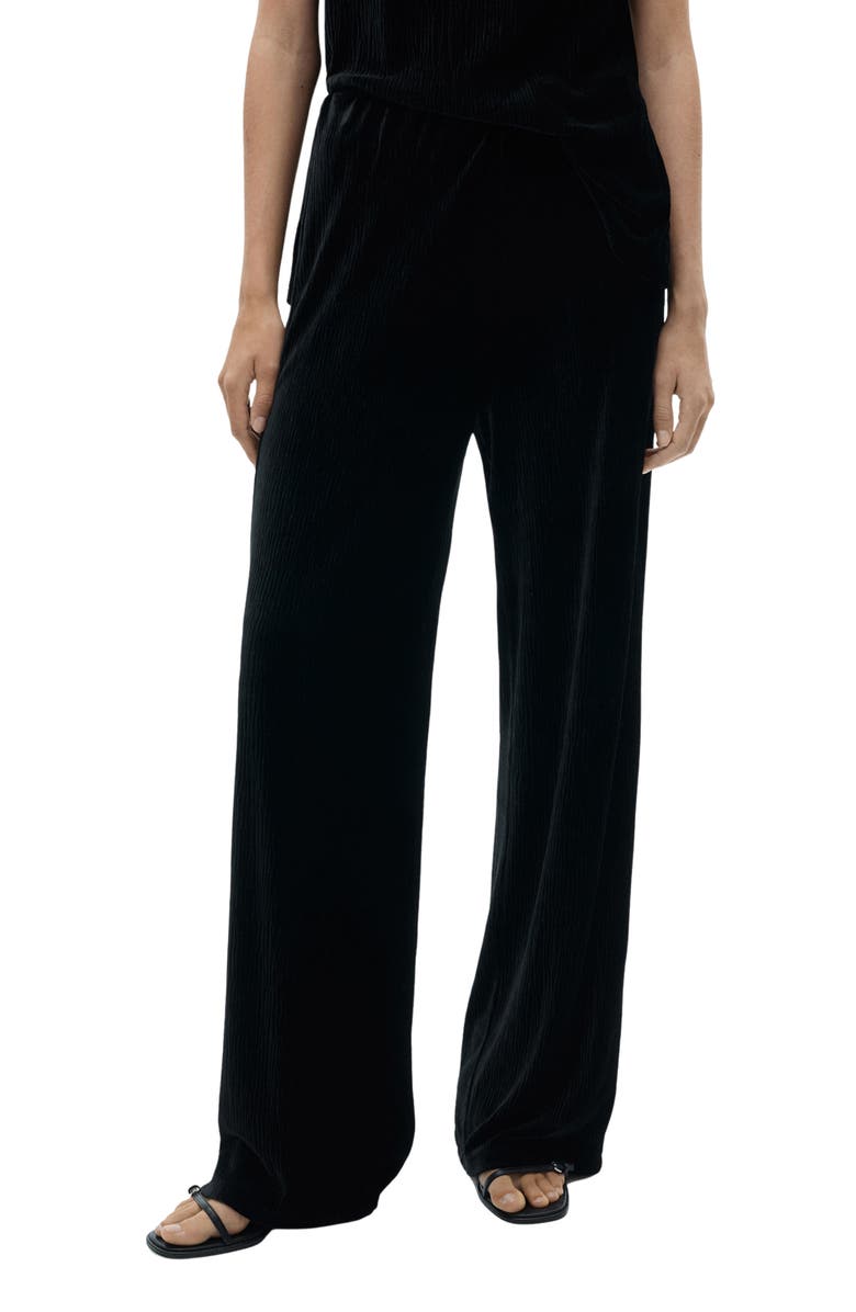 MANGO Velvet Straight Leg Pants, Main, color,