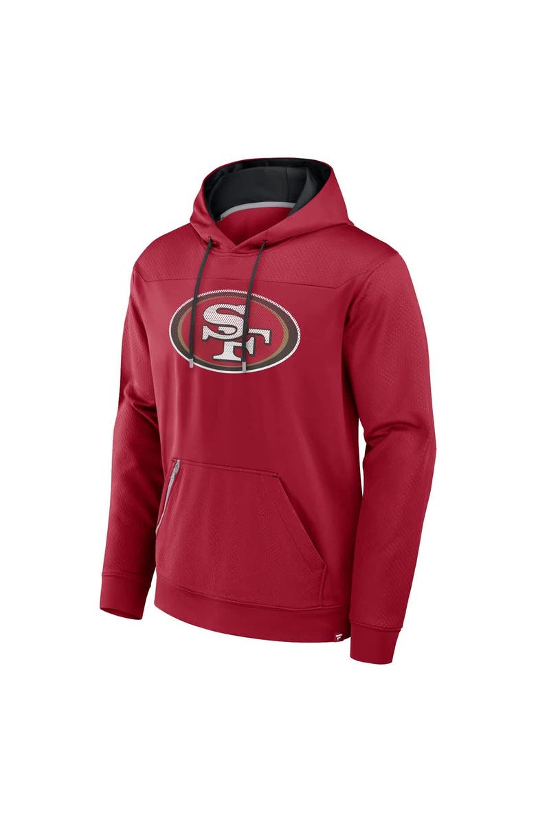 FANATICS Men's Fanatics Scarlet San Francisco 49ers Defender Pullover Hoodie, Alternate, color, 
