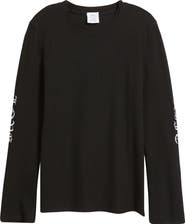 NIKKI LUND Fleur Embroidered Thermal Knit Top