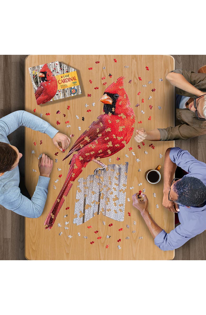 Madd Capp I Am Cardinal 1000 Piece Bird Shaped Jigsaw Puzzle, Alternate, color, Multicolored