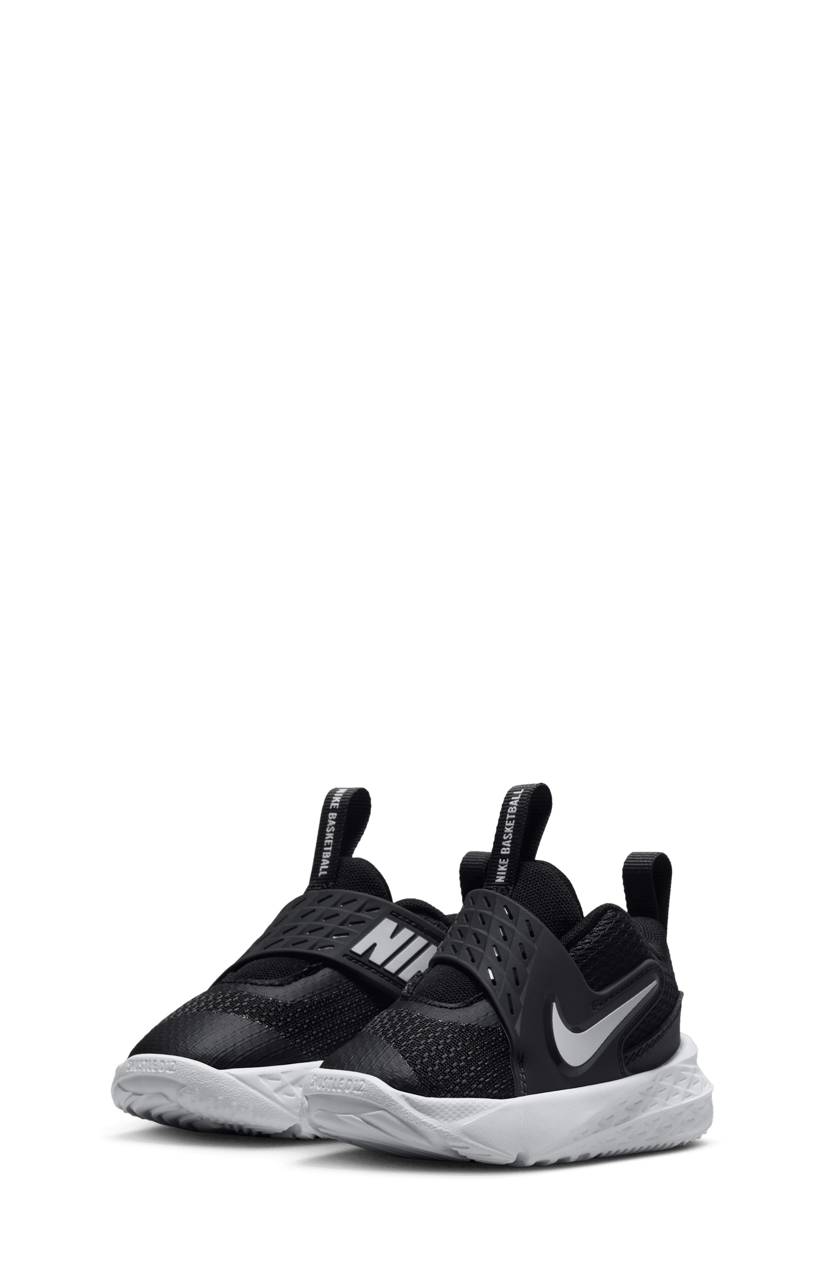Nike Kids' Team Hustle D 12 Basketball Sneaker, Main, color, Black/ Anthracite/ White