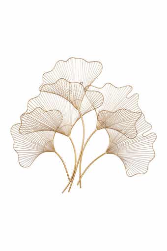 COSMO BY COSMOPOLITAN Floral Gold Metal Leaf Wall Decor - 36" x 33"