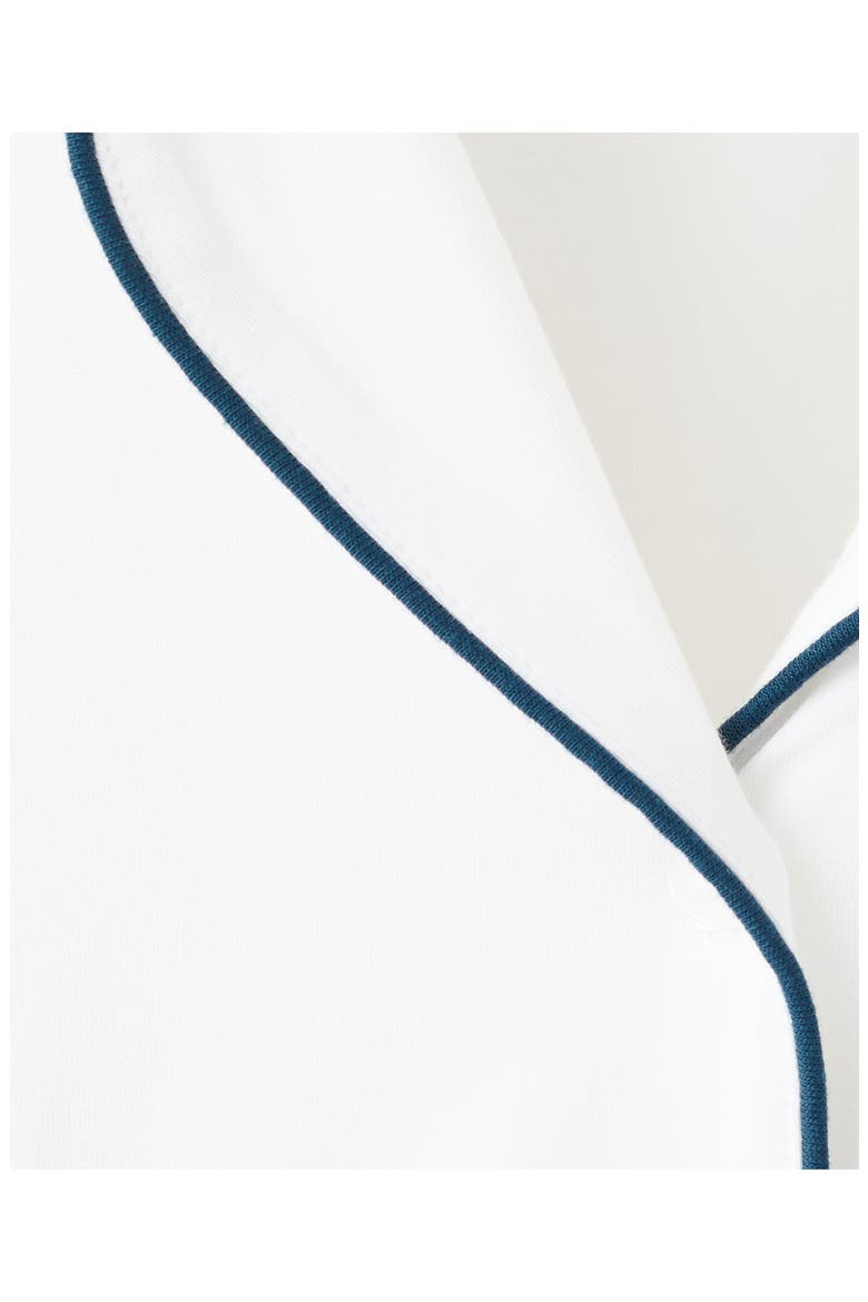 Piped Pajamas, Alternate, color, WHITE