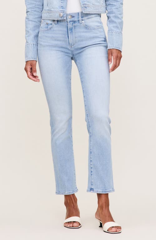 Dl1961 Mara Instasculpt Mid Rise Ankle Straight Leg Jeans In Atlantic Dl Airbrushed