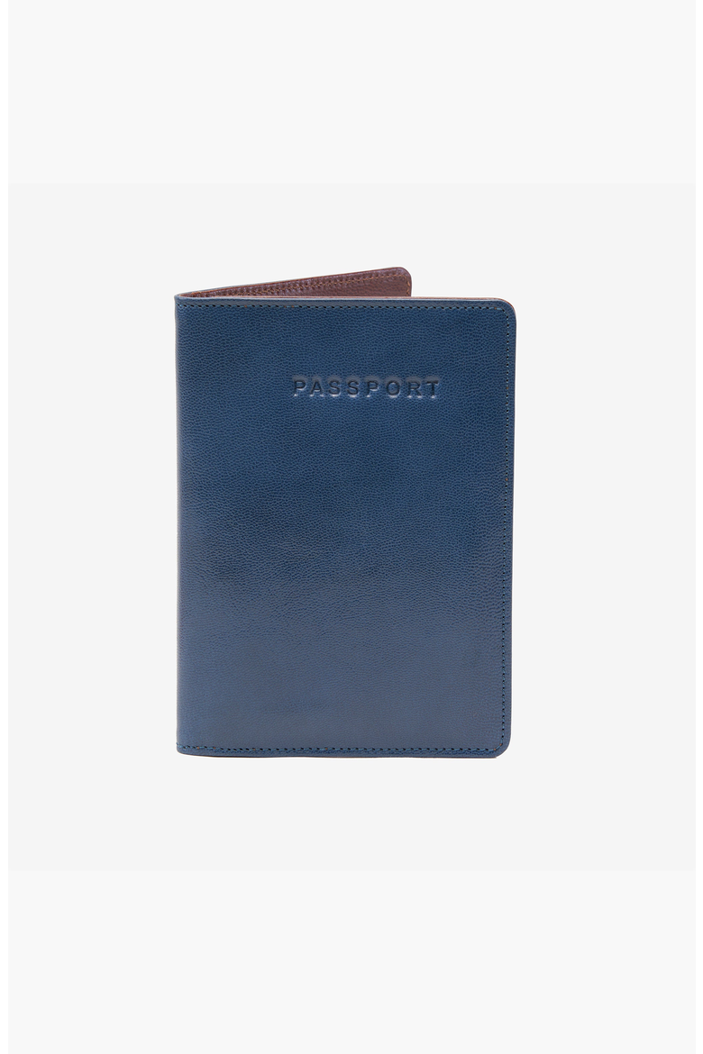 Siam Passport Wallet, Main, color, Blue / Chocolate