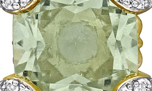 Delmar Semiprecious Stone & White Topaz Pendant Necklace In Green