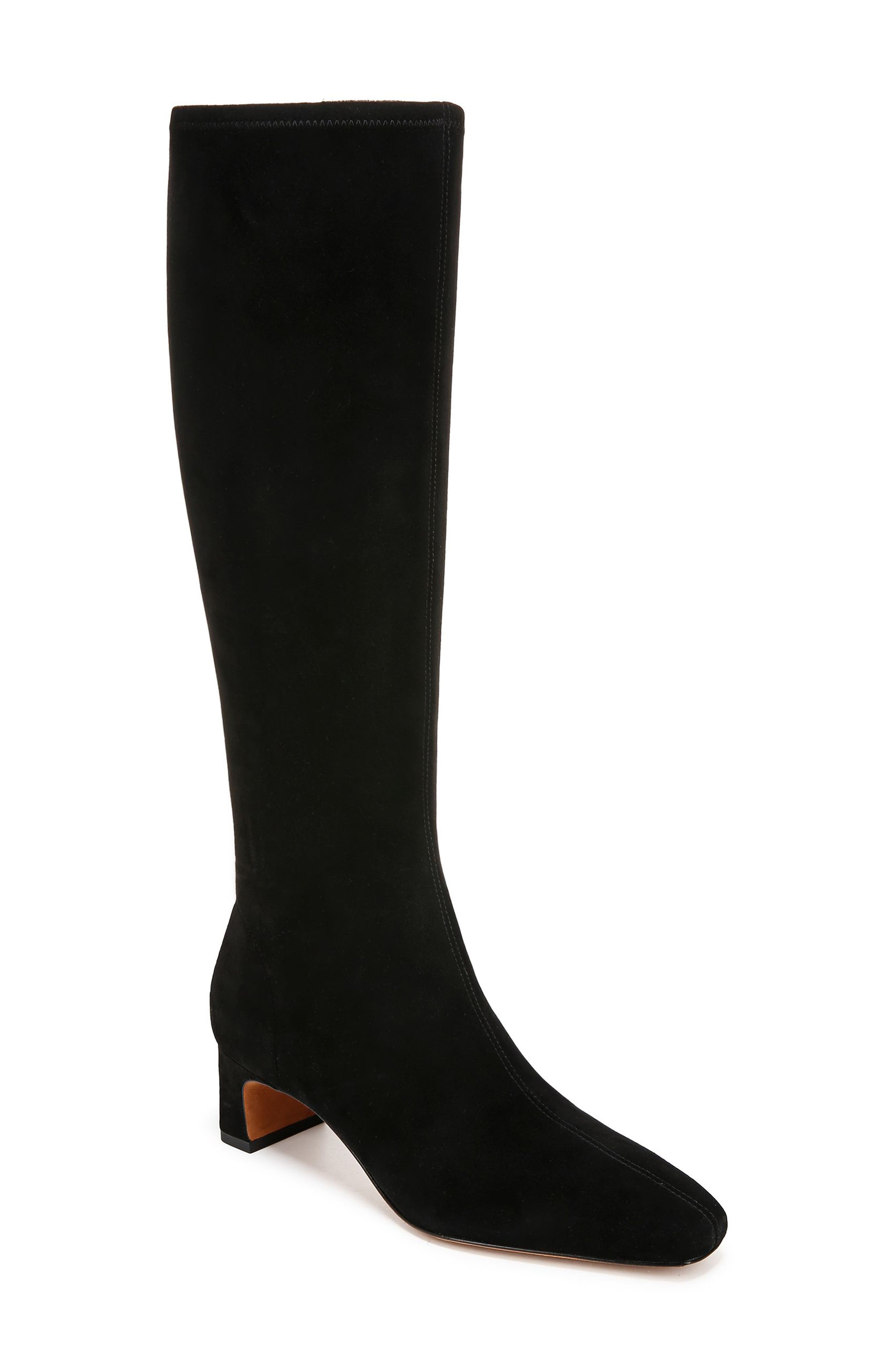 Saira Knee High Boot, Main, color, BLACK