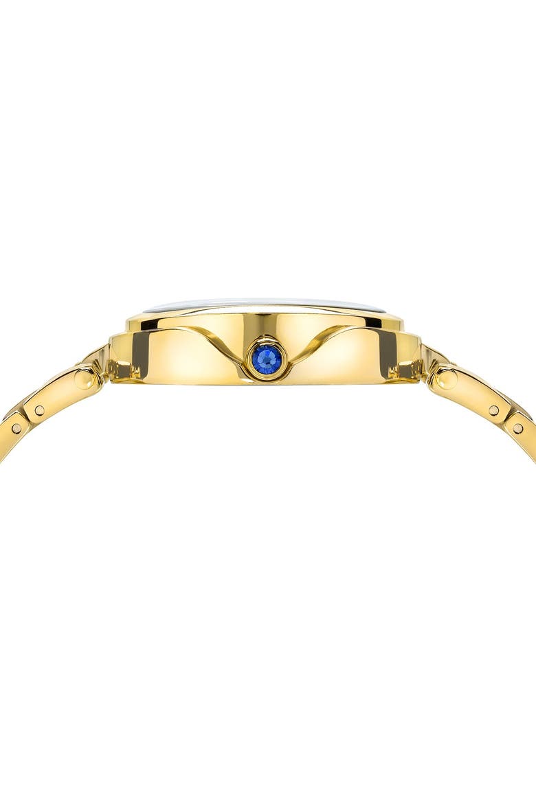 Women's South Sea Oval Swarovski Crystal Accented Swiss Quartz Watch, 30.75mm x 42mm, Alternate, color, GOLD