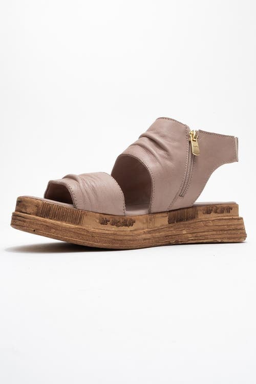Forever & Always Shoes Lunas Leather Side-zip Flat Heel Sandal In Brown