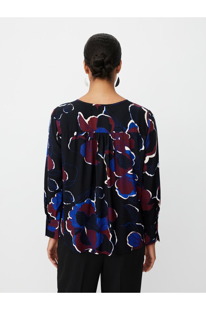 Belsanu Round Neck Long Sleeve Blouse, Alternate, color, Tawny Port