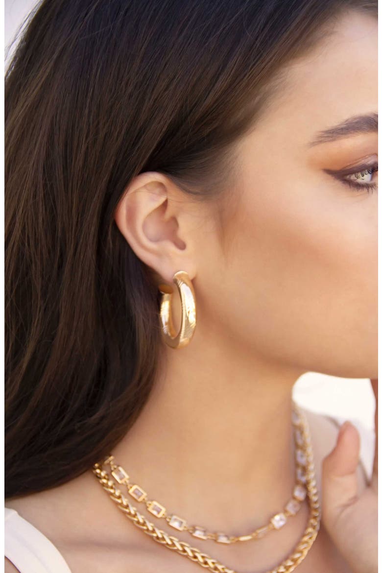 Hoop Earrings, Alternate, color, GOLD