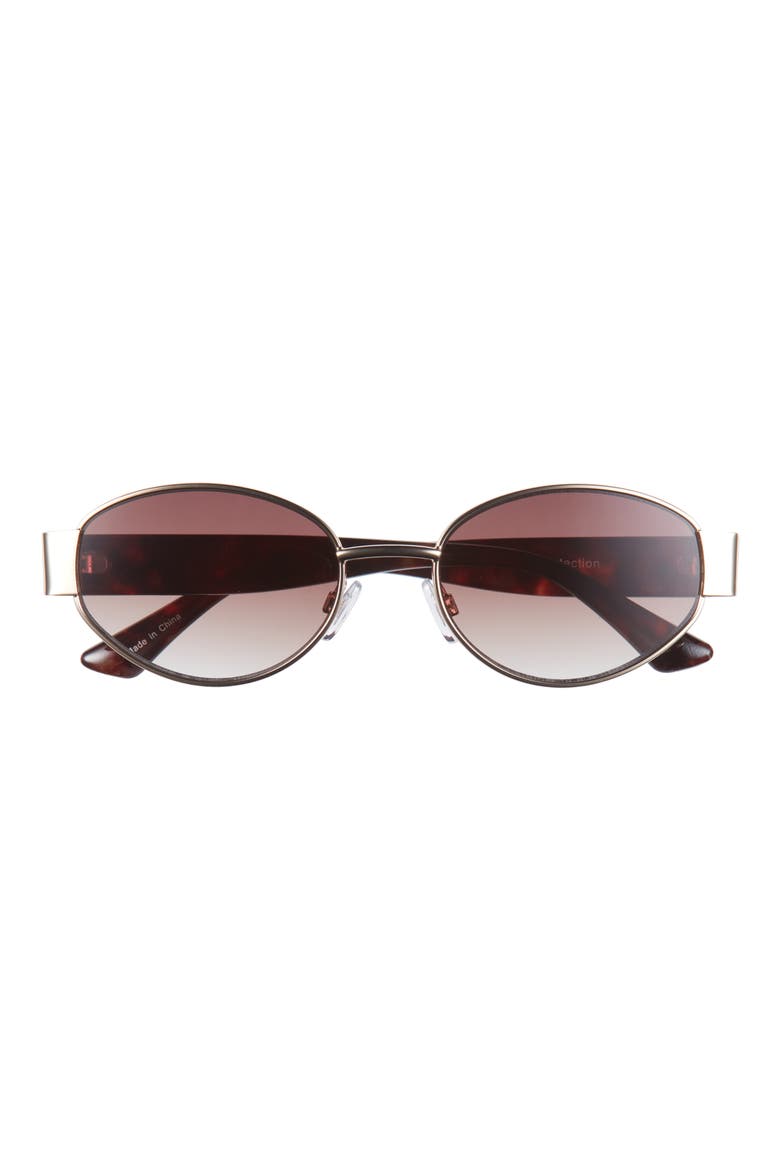 Gradient Oval Sunglasses, Main, color, GOLD TORT