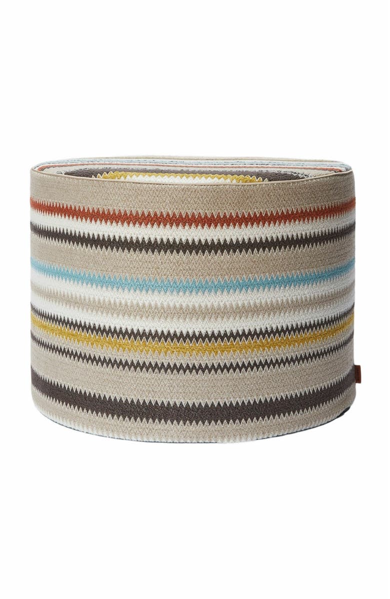 Missoni Home Blurred 40x30 Cm Cylindrical Pouffe, Main, color, Multicoloured