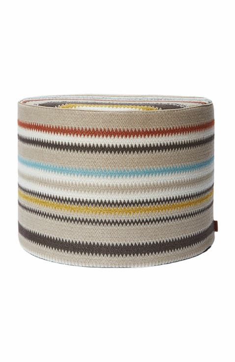 Blurred 40x30 Cm Cylindrical Pouffe