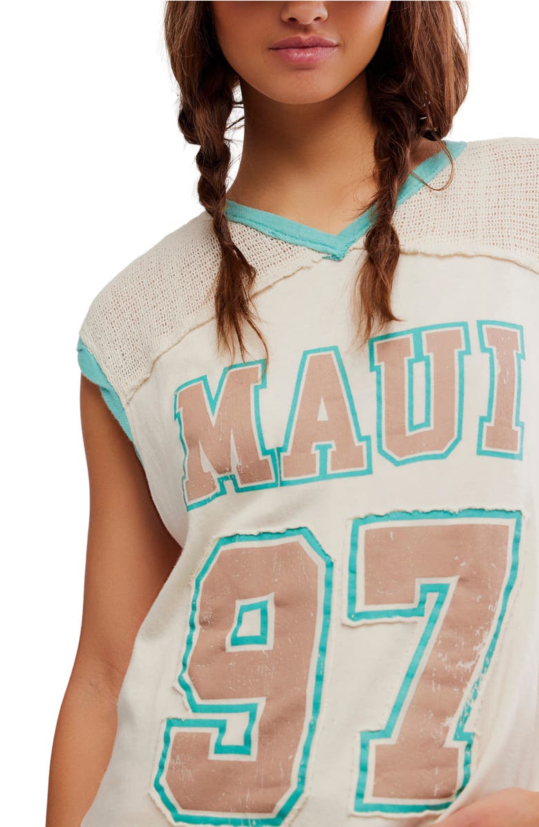 Free People Hawaii Vibes Muscle Tank, Alternate, color, Ivory