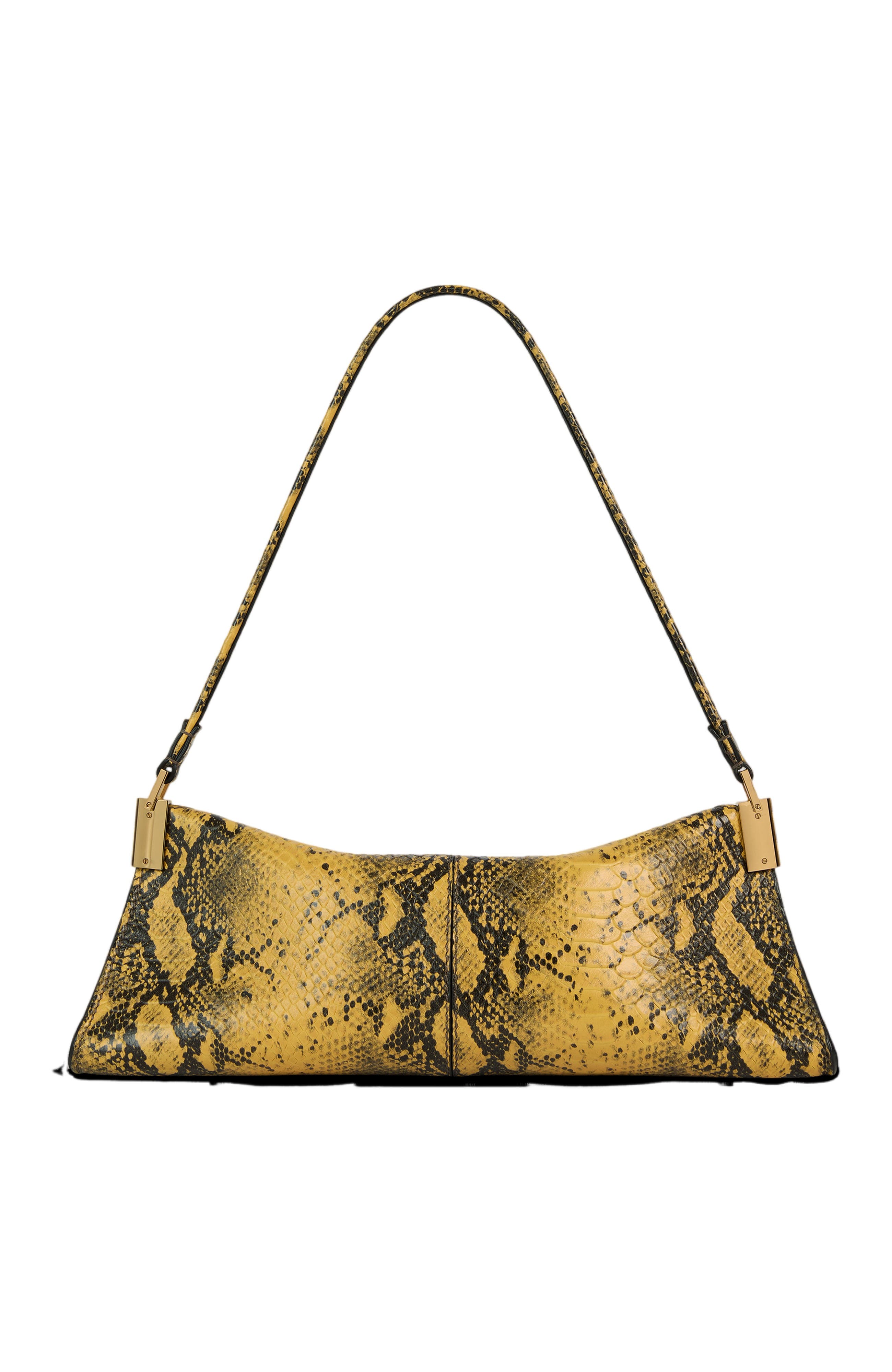 64-83 Small Bag in Python-Effect Leather, Alternate, color, yellow
