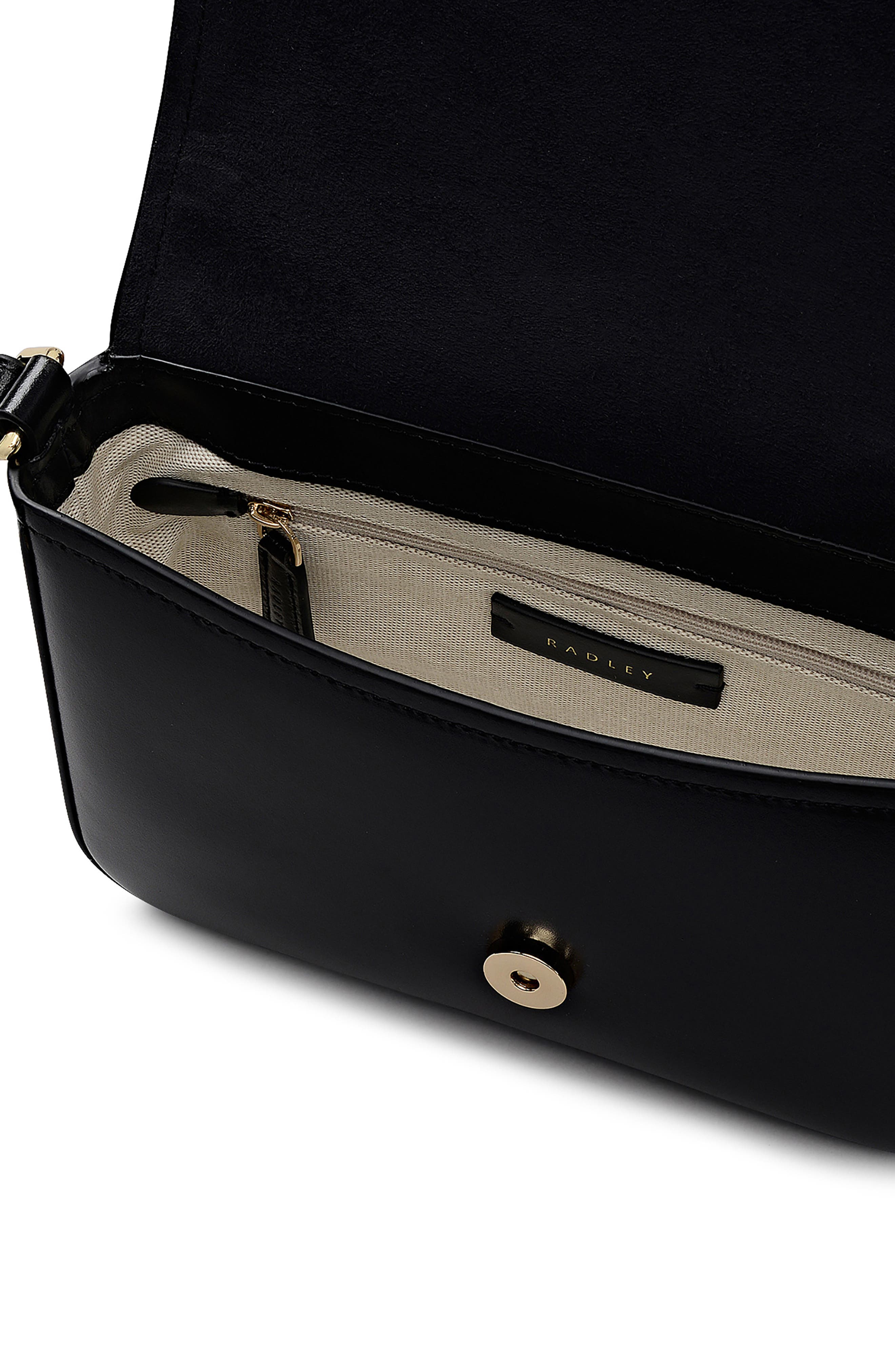 Radley Percy Grove Medium Flapover Crossbody Bag, Alternate, color, Black