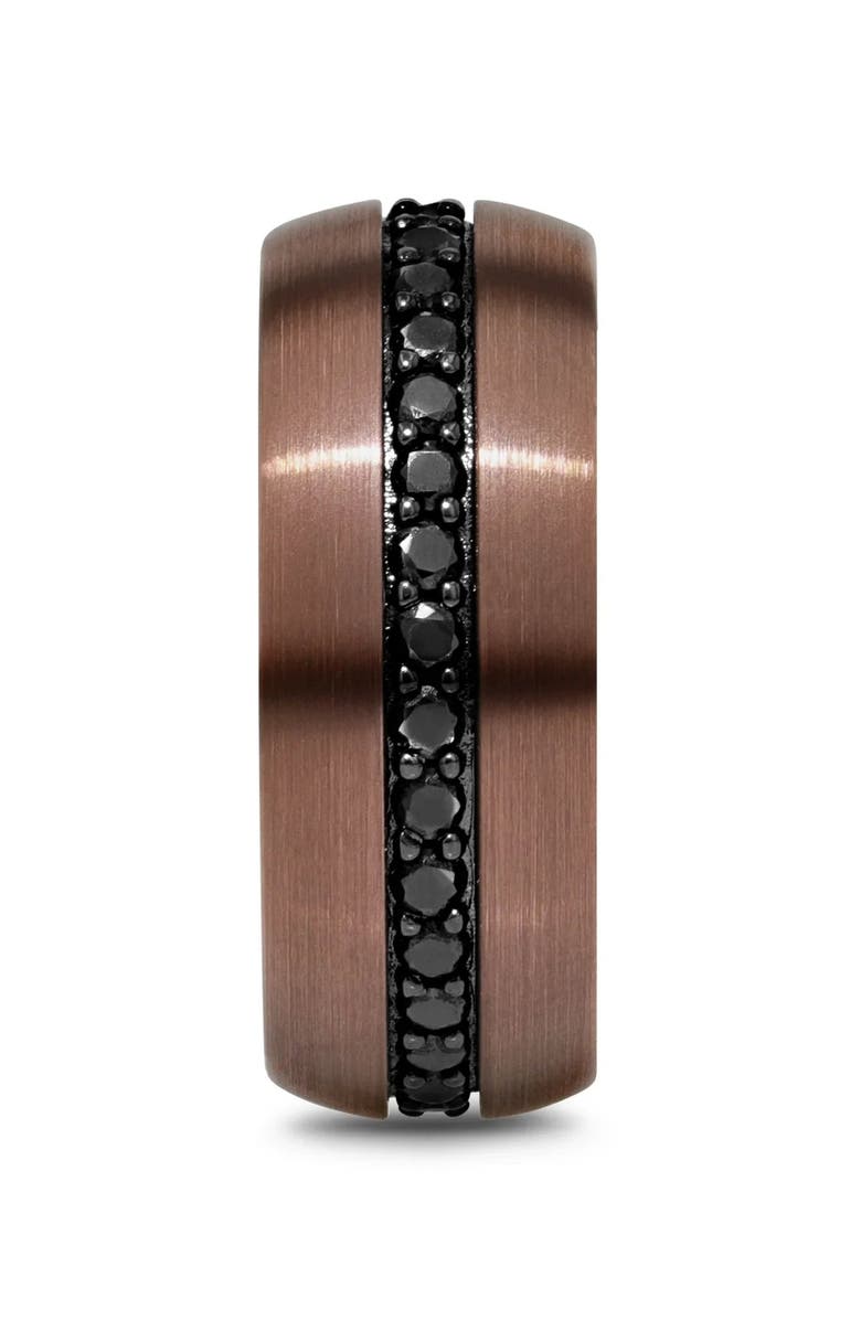 Larson Jewelers Artemis Tungsten Carbide Ring, Alternate, color, Espresso