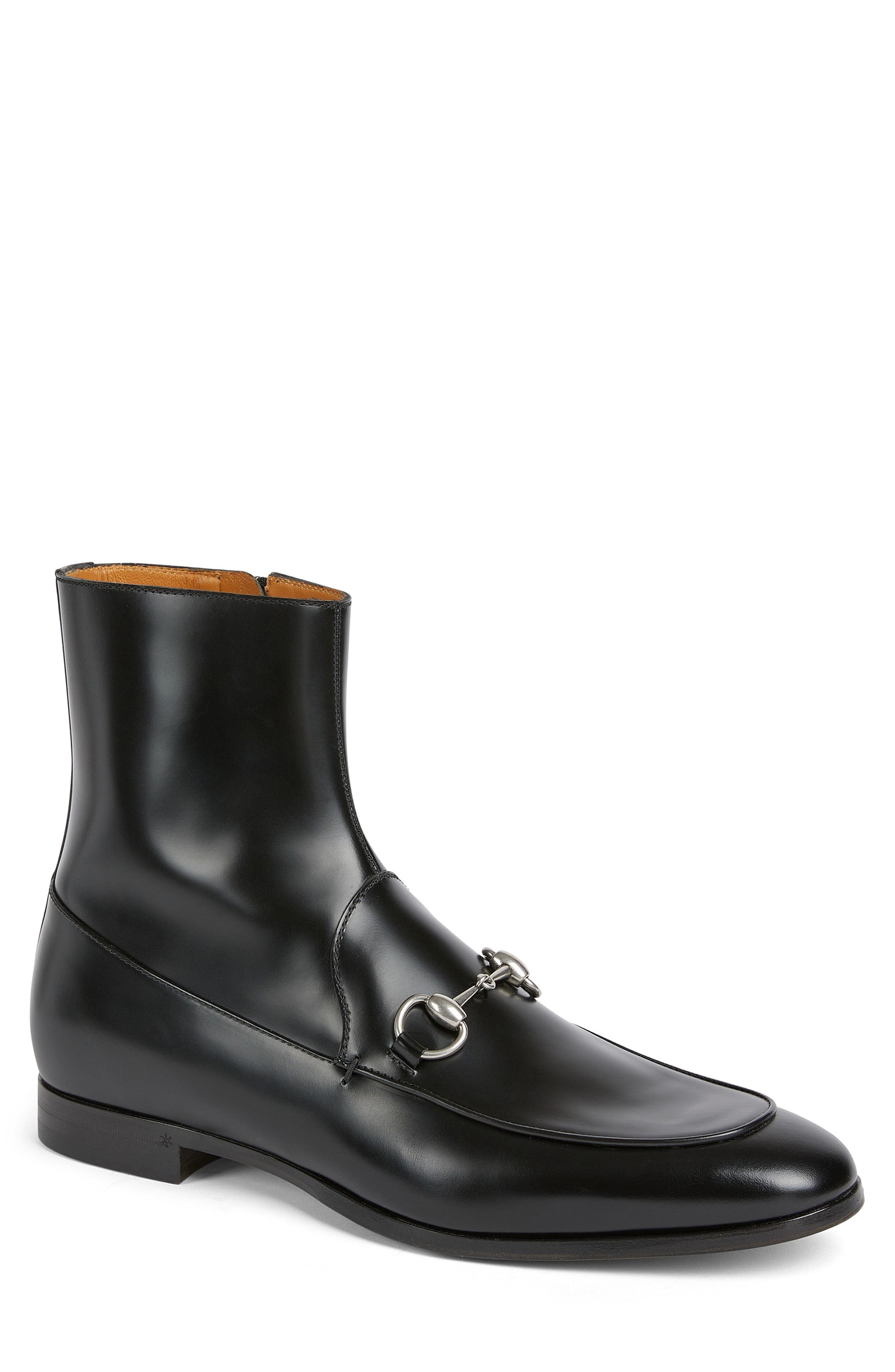 Gucci Next Ankle Boot, Main, color, Black/Black