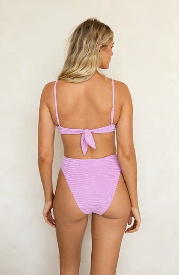 Seashore High Waist Cheeky Bikini Bottom