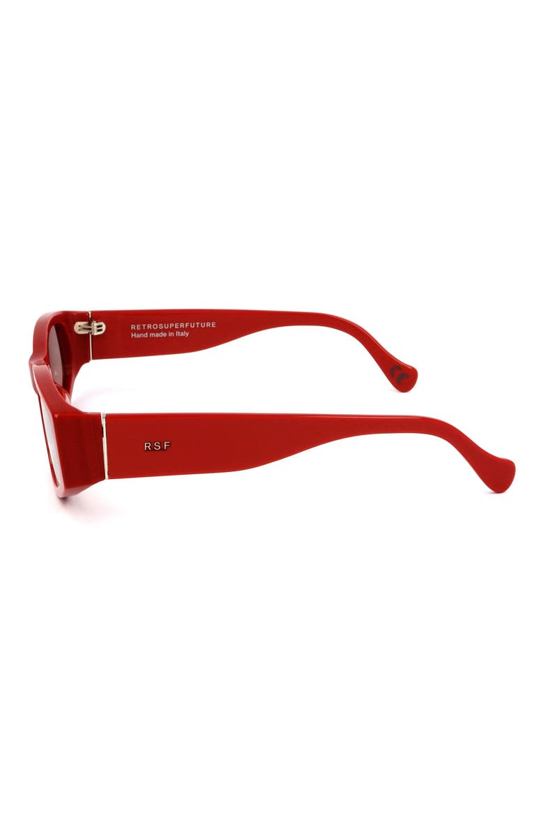 53mm Square Sunglasses, Alternate, color, RED