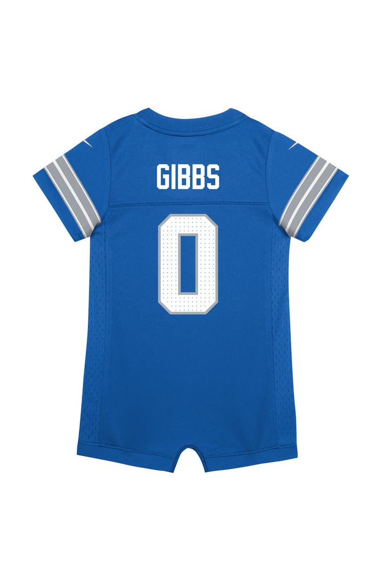 Newborn Nike Jahmyr Gibbs Blue Detroit Lions Romper Game Jersey, Alternate, color, Blue