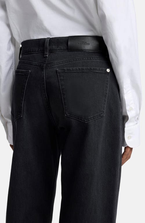 7 For All Mankind Lotta Seamed Patch Pocket Flare Jeans In Black