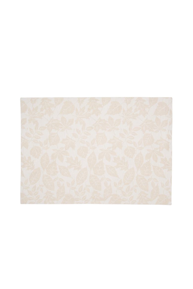 Warm Harvest Leaves Placemats Set of 6, 14" x 20", Alternate, color, Beige