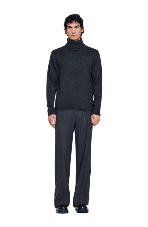 Wool and cashmere turtleneck sweater