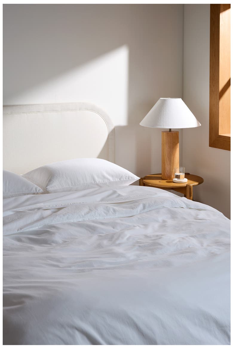 Soft Luxe Organic Cotton Sateen Sheet Set (Nordstrom Exclusive), Alternate, color, WHITE
