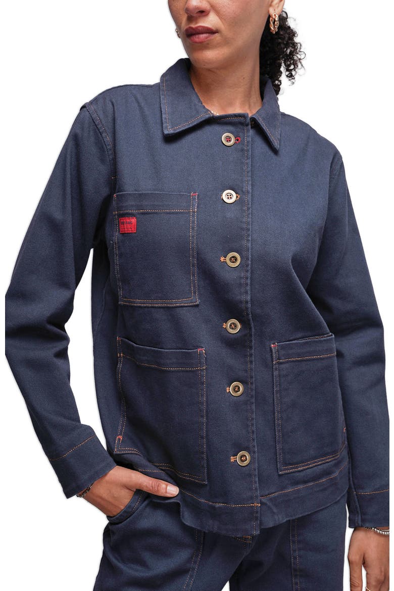 The Essential Denim Utility Jacket, Main, color, NAVY