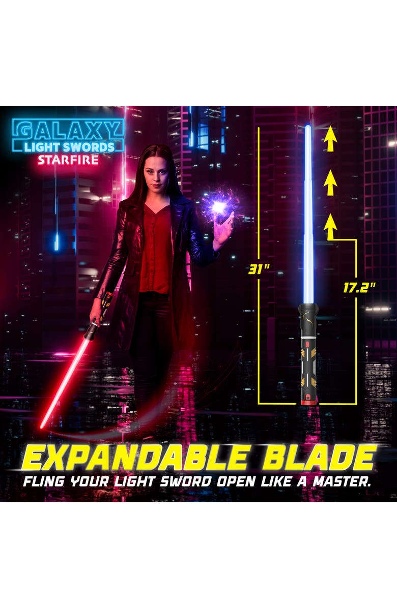 USA Toyz Galaxy Starfire Light Up Swords, Alternate, color, Multi Color