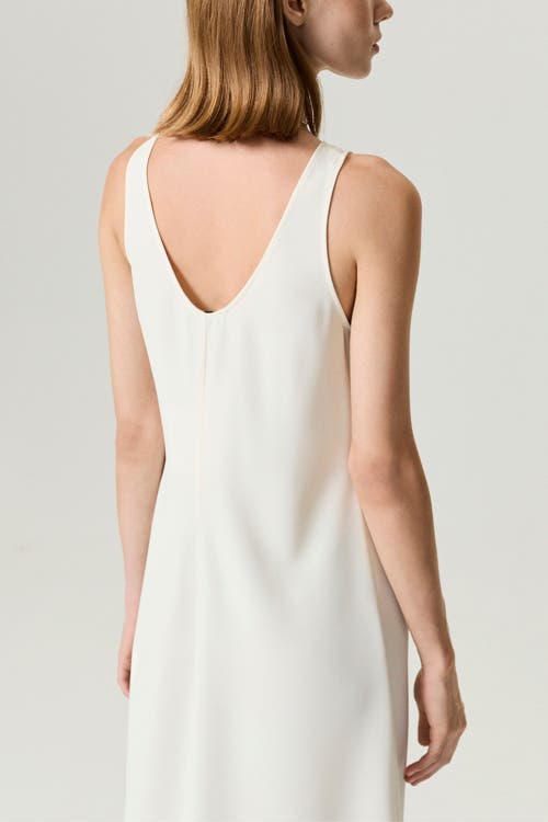 Nocturne Flowy Sleeveless Maxi Dress In White