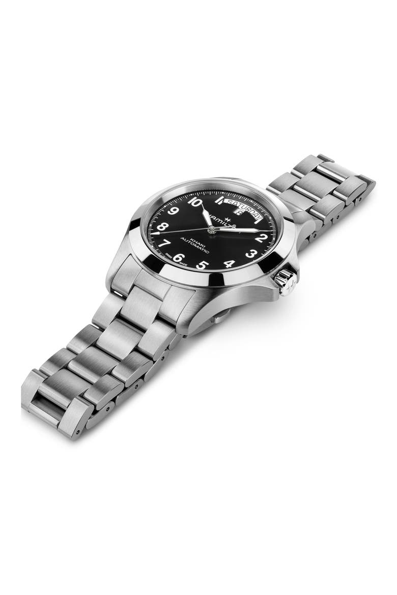 Khaki Field King Automatic Bracelet Watch, 40mm, Alternate, color, BLACK