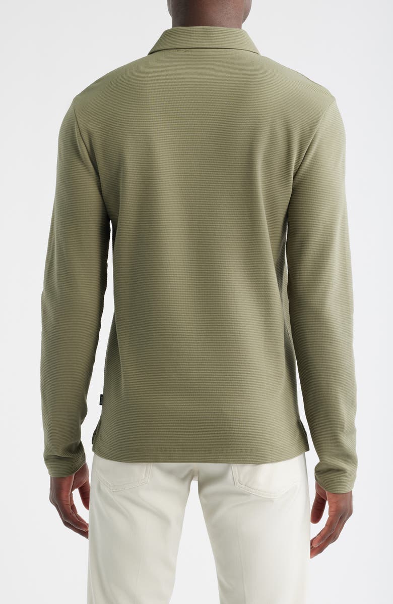 BOSS Pleins Long Sleeve Polo, Alternate, color, Medium Green