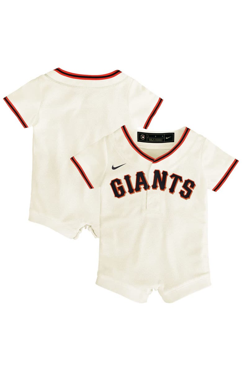 Nike Infant Nike Cream San Francisco Giants Home Replica Romper Jersey, Main, color, Cream