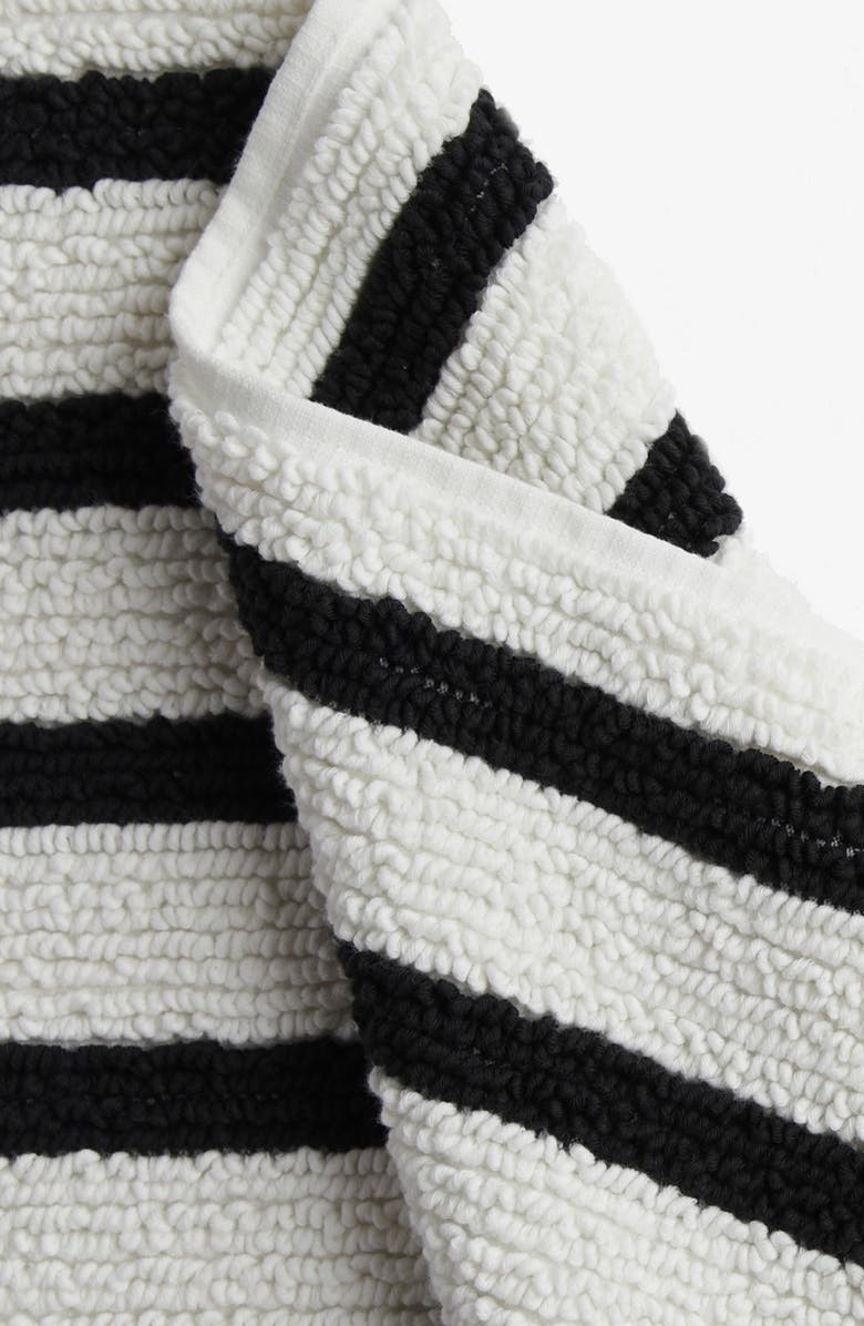 Parachute Resort Stripe Organic Cotton Bath Mat, Alternate, color, Plaster With Soft Black