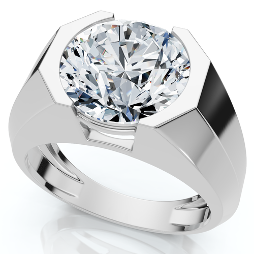 Bliss Diamond Bezel Diamond Ring 14k Gold Or Pt Lab Grown