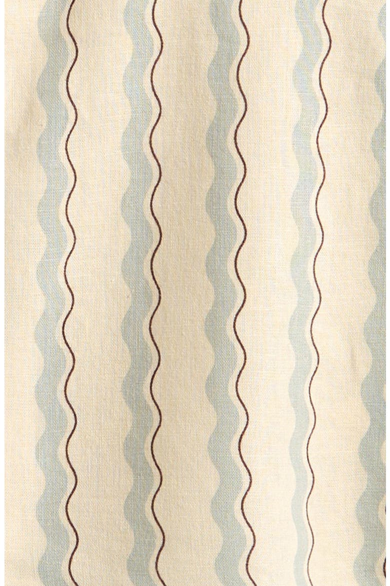 Kids' Wave Stripe Camp Shirt, Alternate, color, NATURAL