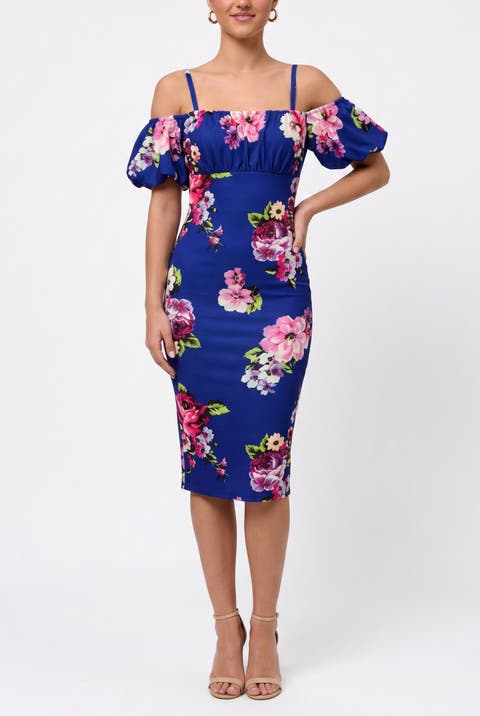 Samira Off the Shoulder Midi Dress