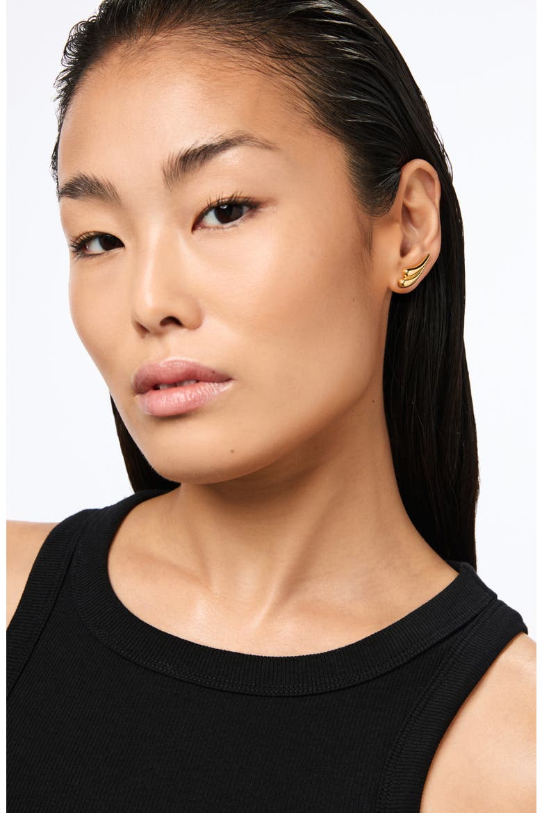 Kia Teardrop Stud Earrings, Alternate, color, GOLD