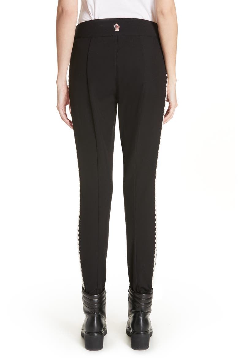 Embroidered Stirrup Ski Pants, Alternate, color, BLACK