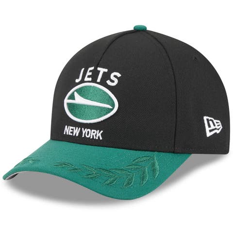 Men's New Era Black/Green New York Jets 2025 NFL Draft 9FORTY A-Frame M-Crown Adjustable Hat